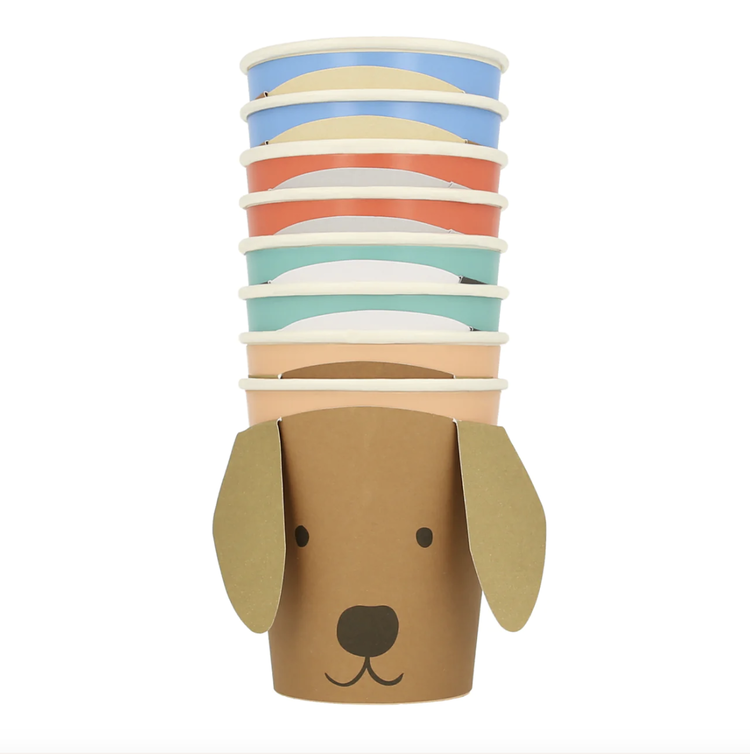 Puppy Paper cups, set of 8