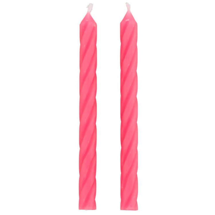 Wilton Bright Pink Birthday Candles set of 12