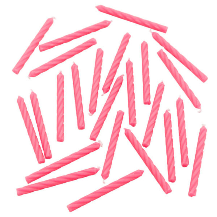 Wilton Bright Pink Birthday Candles set of 12