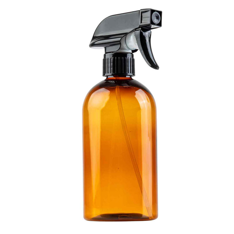 Amber Plastic Spray Bottle
