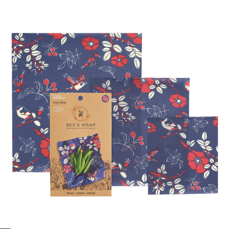 Botanical Beeswax Food Wraps, set of 3