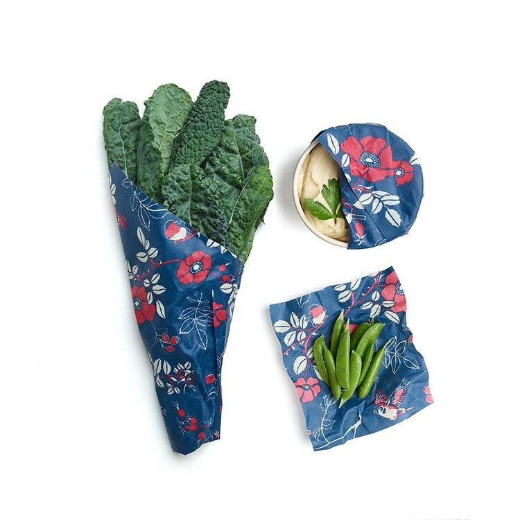 Botanical Beeswax Food Wraps, set of 3