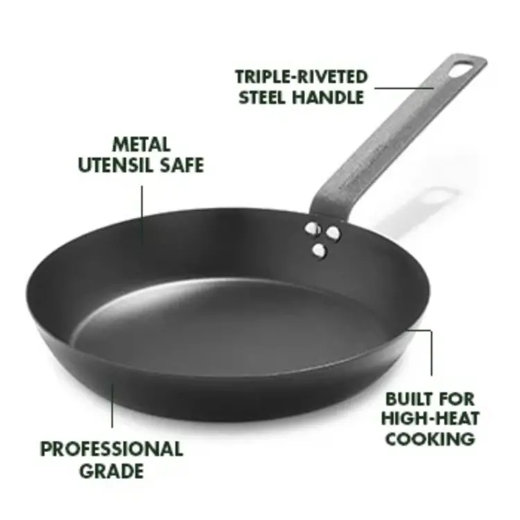 frying pan, 10" carbon steel Whisk