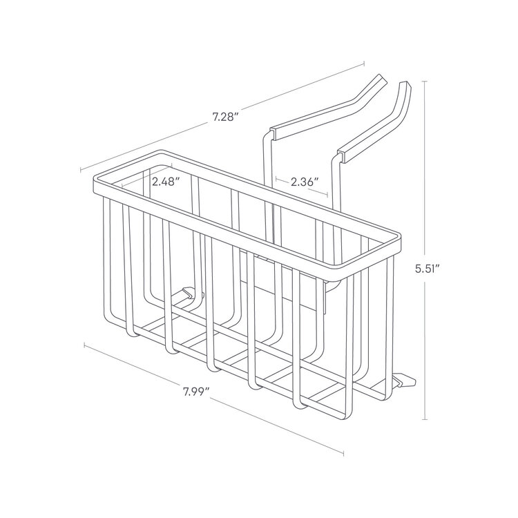 White Hanging Sponge Caddy
