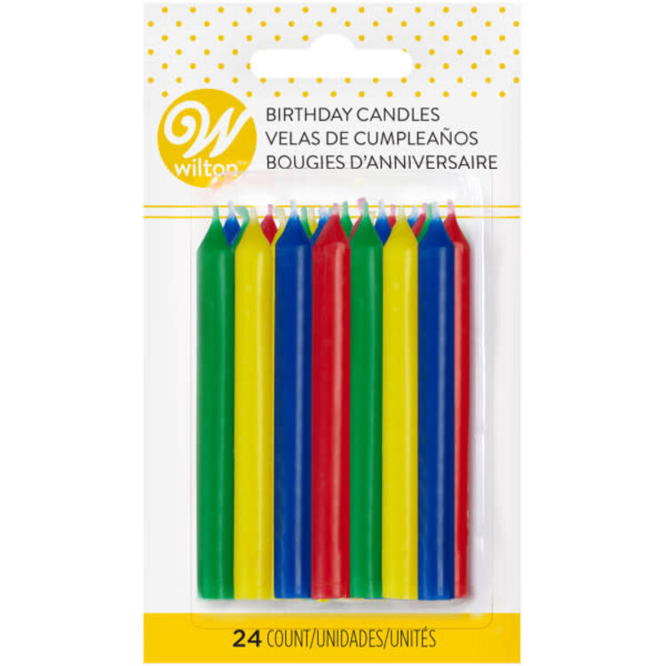 Wilton Wilton Multicolor Birthday Candles, set of 24