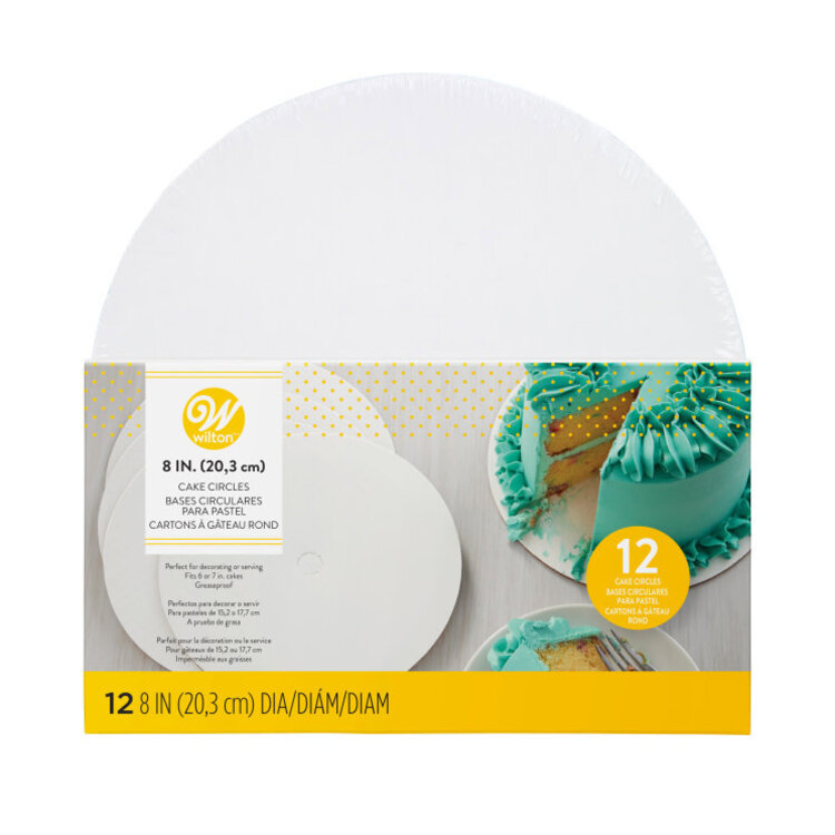 Wilton 8" Cardboard Cake Rounds, set of 12