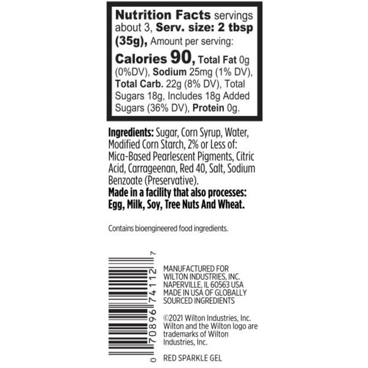 Wilton Red Sparkle Gel