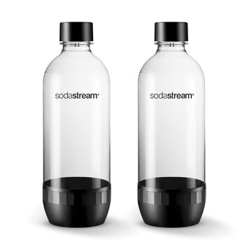 Sodastream 1 liter Black Sodastream Bottles, set of 2