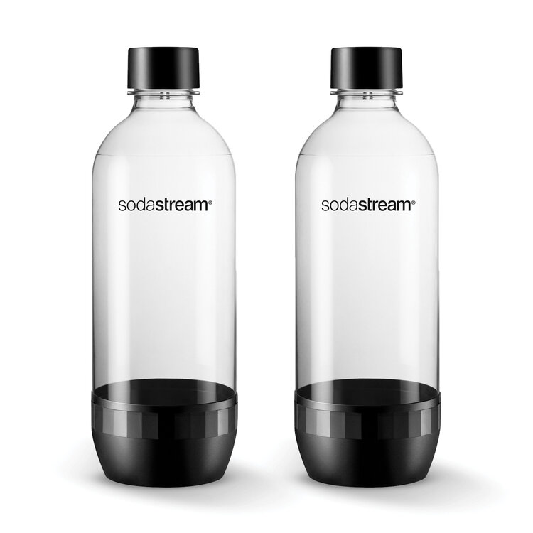 Sodastream 1 liter Black Sodastream Bottles, set of 2
