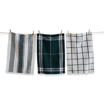 Dark Green Dishtowels, set of 3