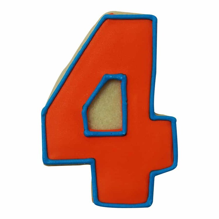 Number 4 Cookie Cutter