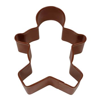 3.75" Brown Gingerbread Boy Cookie Cutter