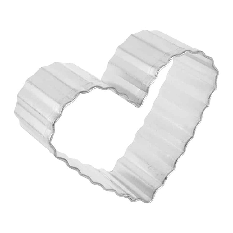 2.5" Fluted Heart Cookie Cutter
