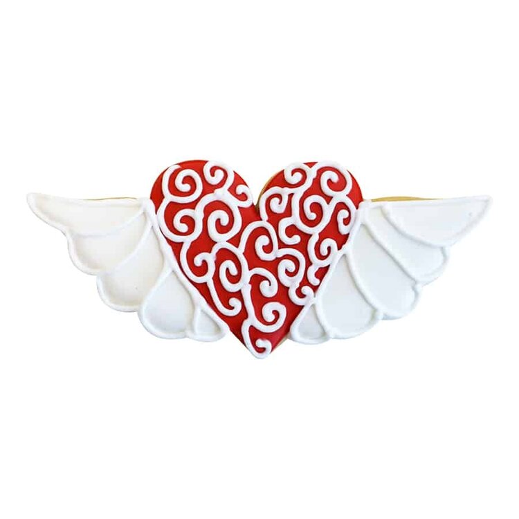 4.75" Heart with Wings Cookie Cutter