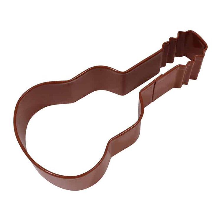 4.5" Brown Guitar Cookie Cutter