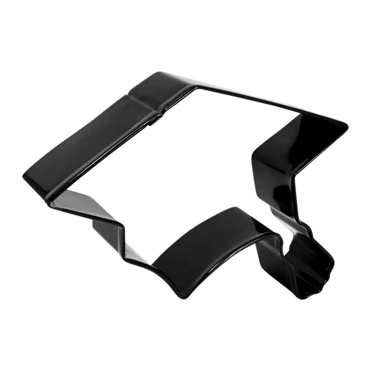 4.5" Black Graduation Cap Cookie Cutter
