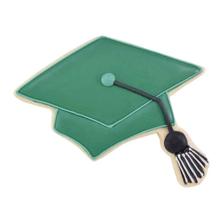 4.5" Black Graduation Cap Cookie Cutter