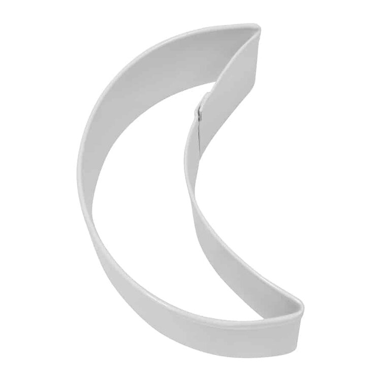 3" White Crescent Moon Cookie Cutter