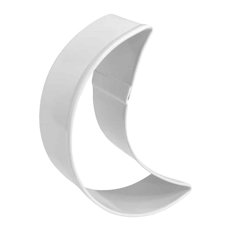 3" White Crescent Moon Cookie Cutter