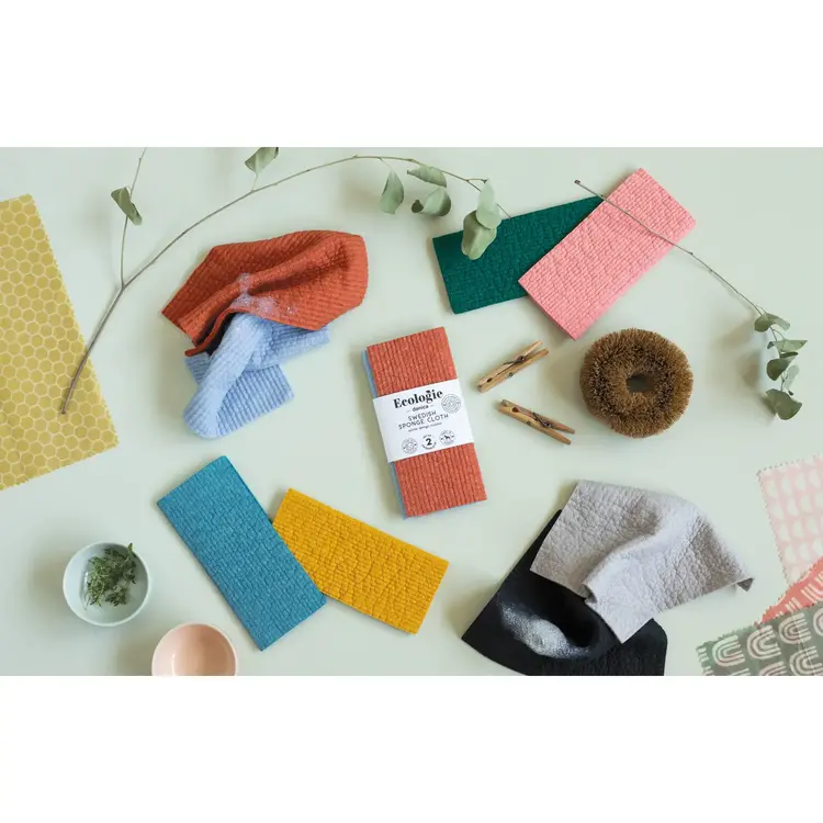 Evergreen & Blossom Cellulose Dishcloths, set of 2