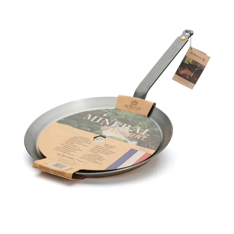 9.5" Mineral B Carbon Steel Crepe/Pancake Pan
