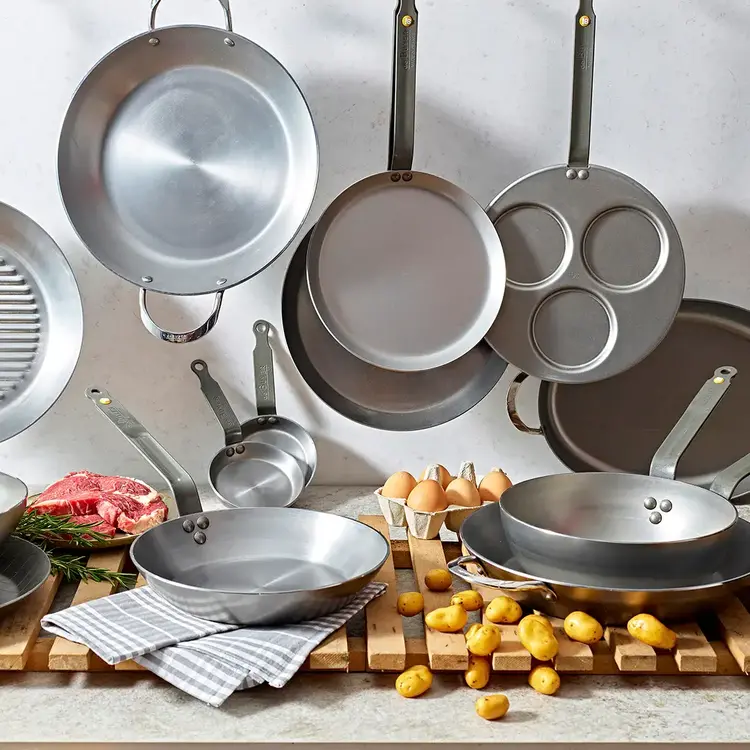 9.5" Mineral B Carbon Steel Crepe/Pancake Pan