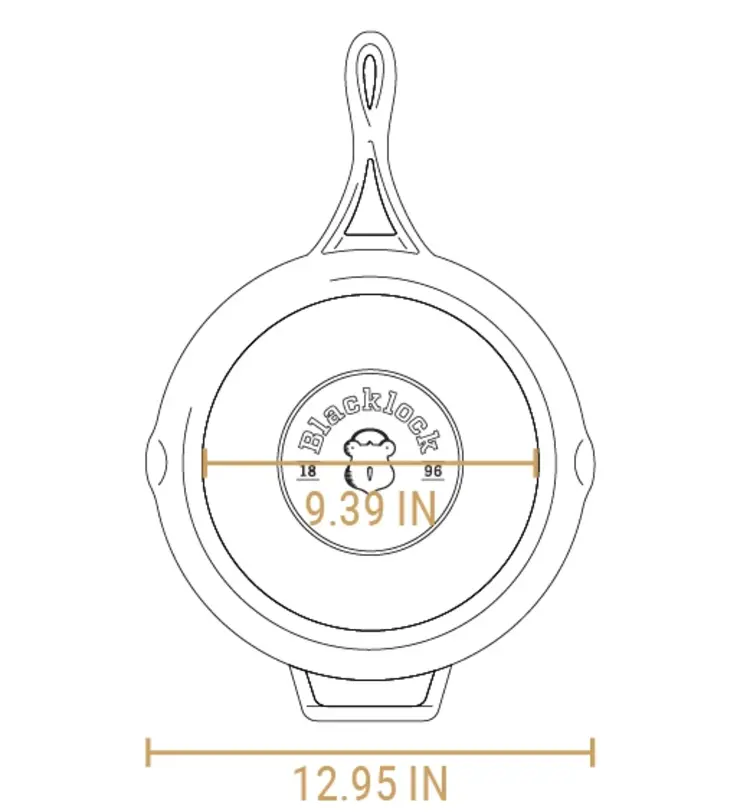 Lodge 12" Blacklock Triple Seasoned Cast Iron Skillet