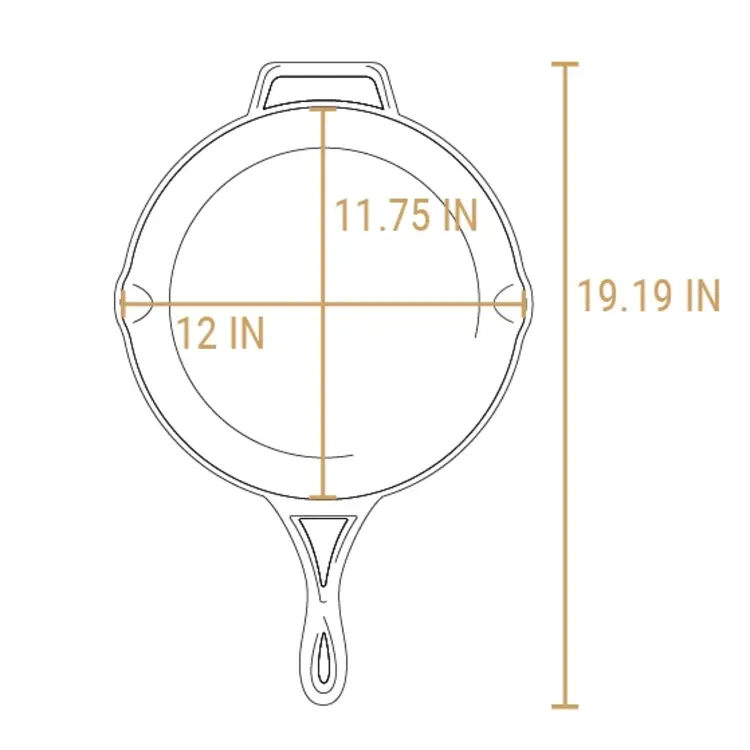 Lodge 12" Blacklock Triple Seasoned Cast Iron Skillet