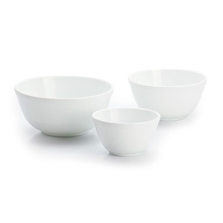 Milk Glass Mixing Bowls, set of 3