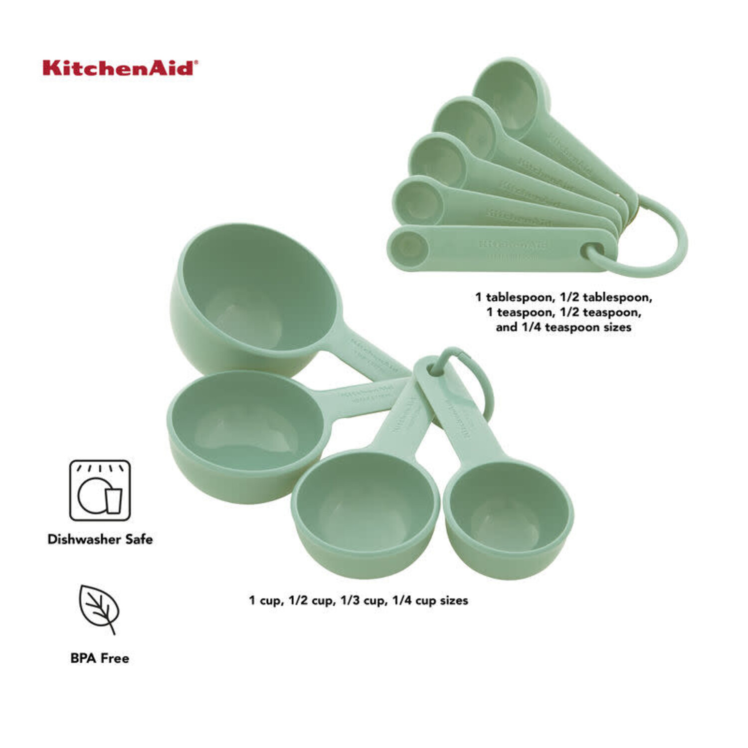  KitchenAid Classic Mixing Bowls, Set of 3, Pistachio