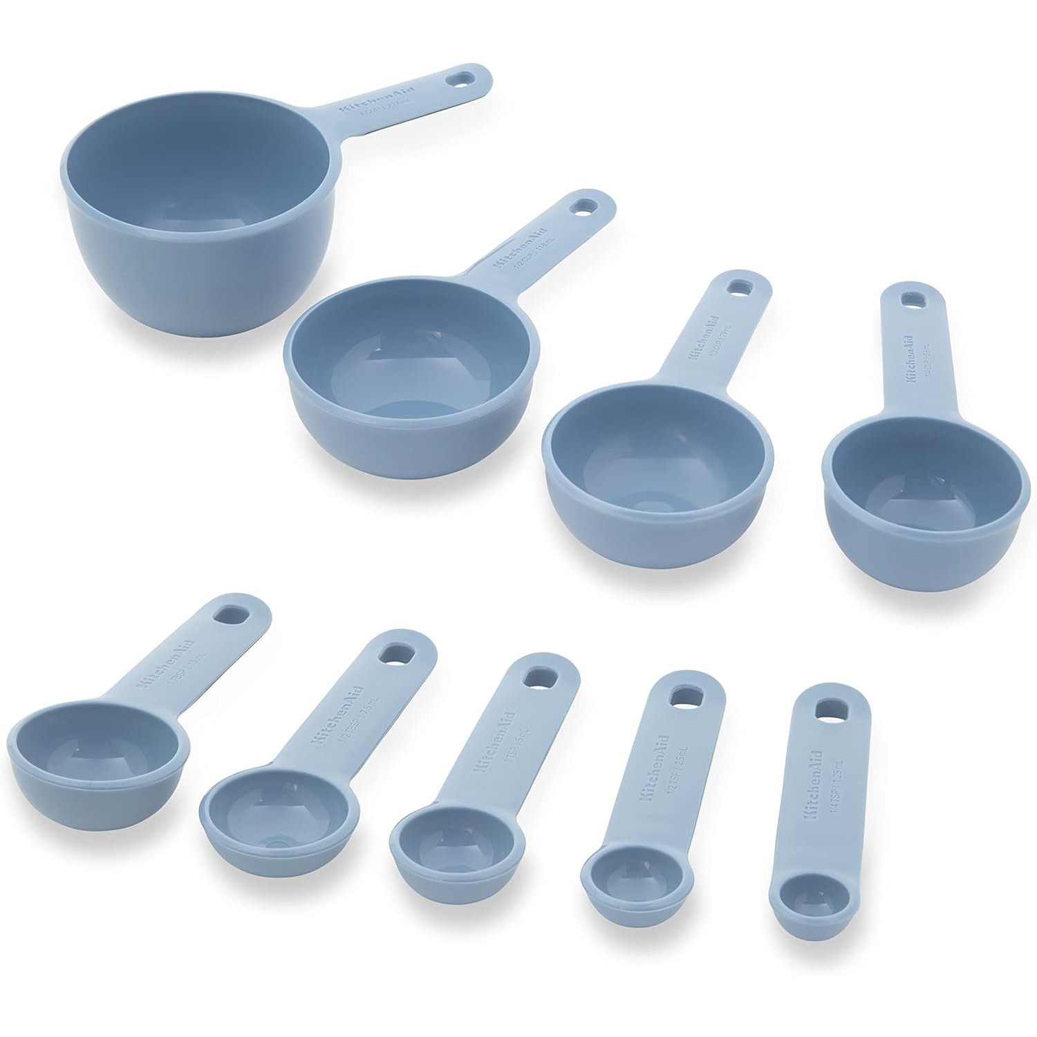 Nordic Ware Sea Glass Blue Measuring Cups and Measuring Spoons Set