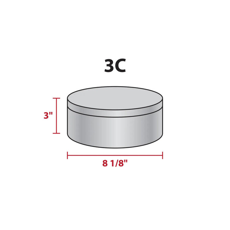 8x3" Snowy Drive Cookie Tin, 3lb capacity