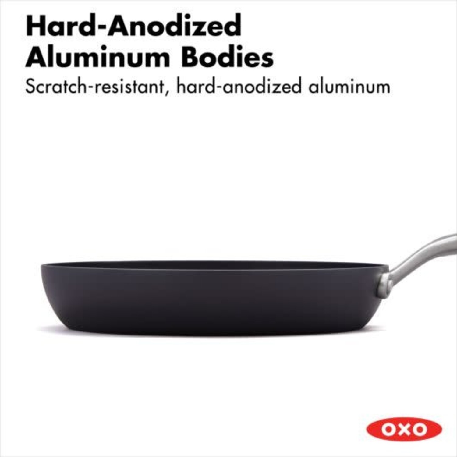 OXO Aluminum 8-inch Nonstick Frying Pan & OXO Hard-Anodized 12-inch  Nonstick Frying Pan Skillet, Black