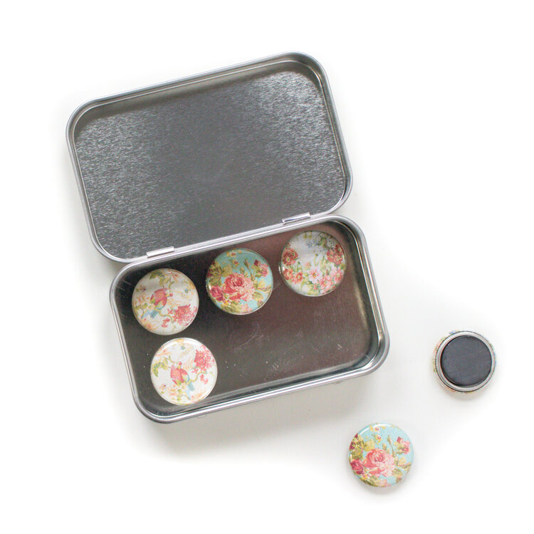 Vintage Flower Magnets