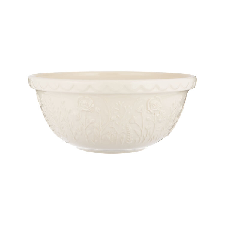 Cream 12" Rose Mixing Bowl