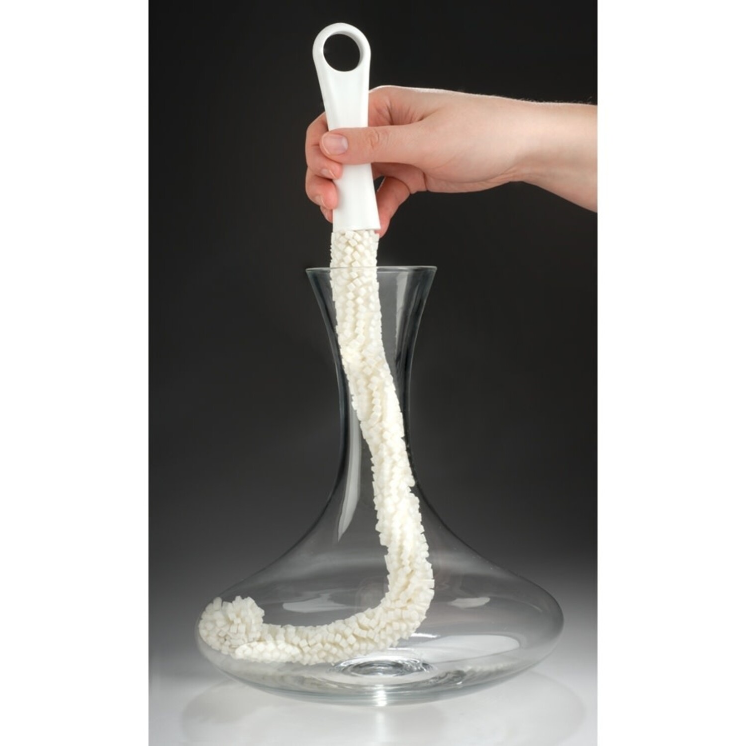 decanter brush, white Whisk