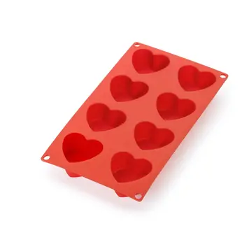 8 cavity Silicone Heart Molds