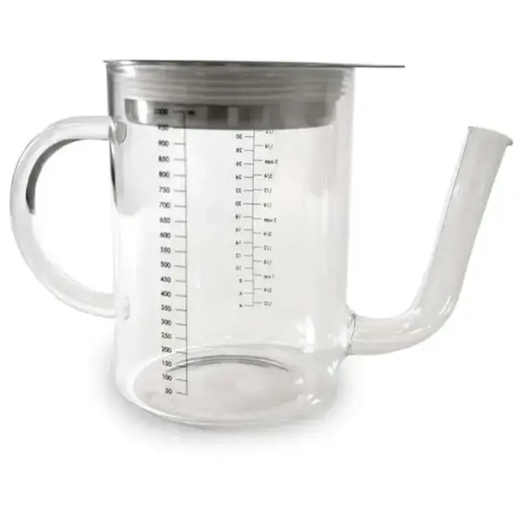 4 cup Glass Fat Separator with Strainer