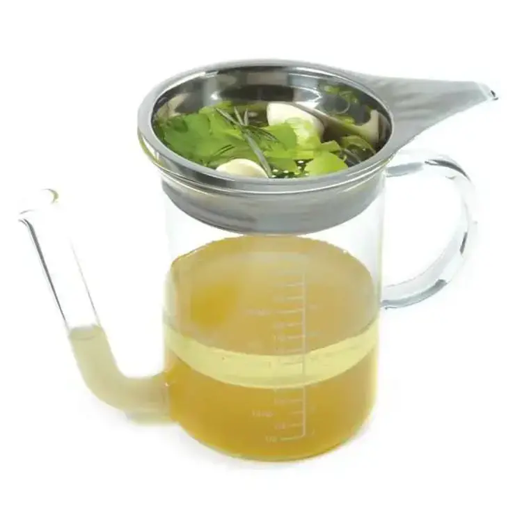 4 cup Glass Fat Separator with Strainer
