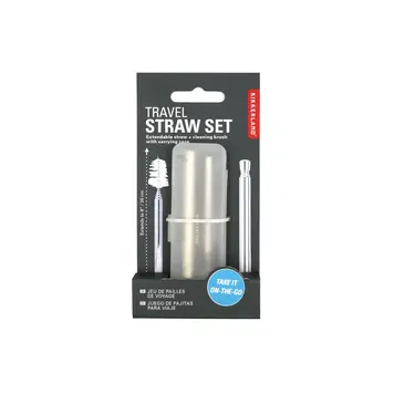 Stainless Steel Straw & Brush Travel Set