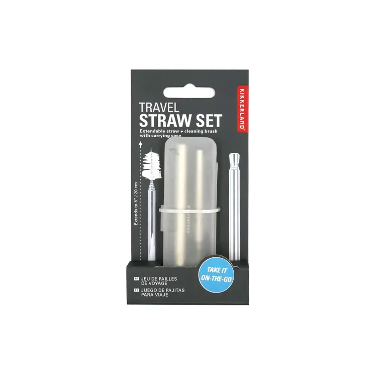 Stainless Steel Straw & Brush Travel Set