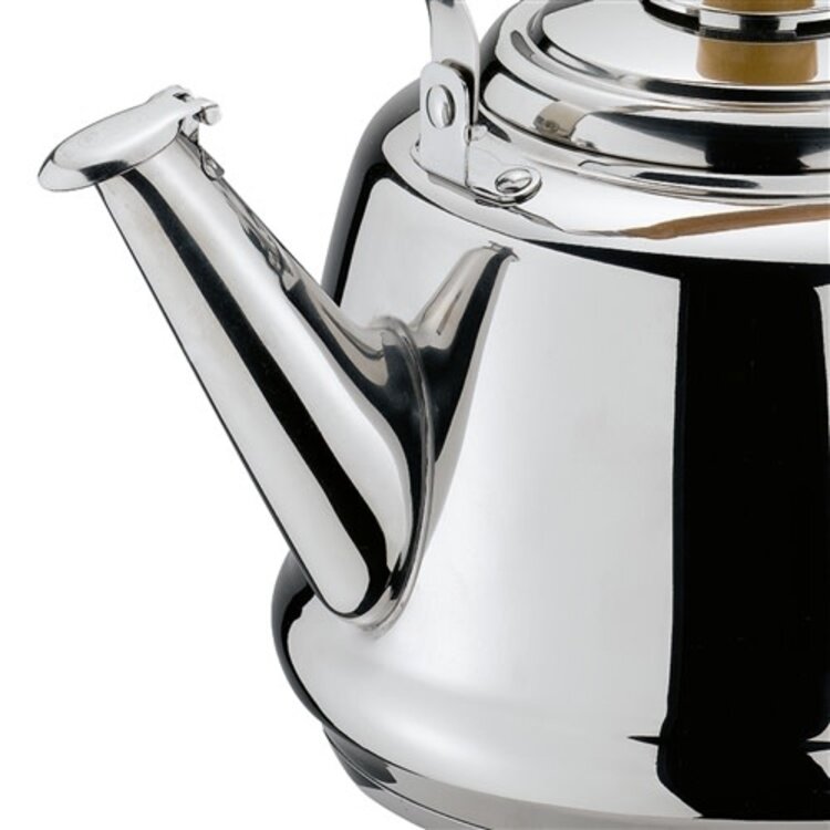 2.6 quart Stainless Tea Kettle with Wood Handle