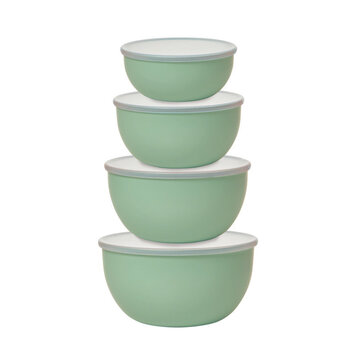 Kitchenaid Pistachio Mixing Bowls with Lids, set of 4