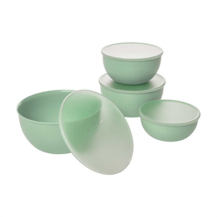 Kitchenaid Pistachio Mixing Bowls with Lids, set of 4