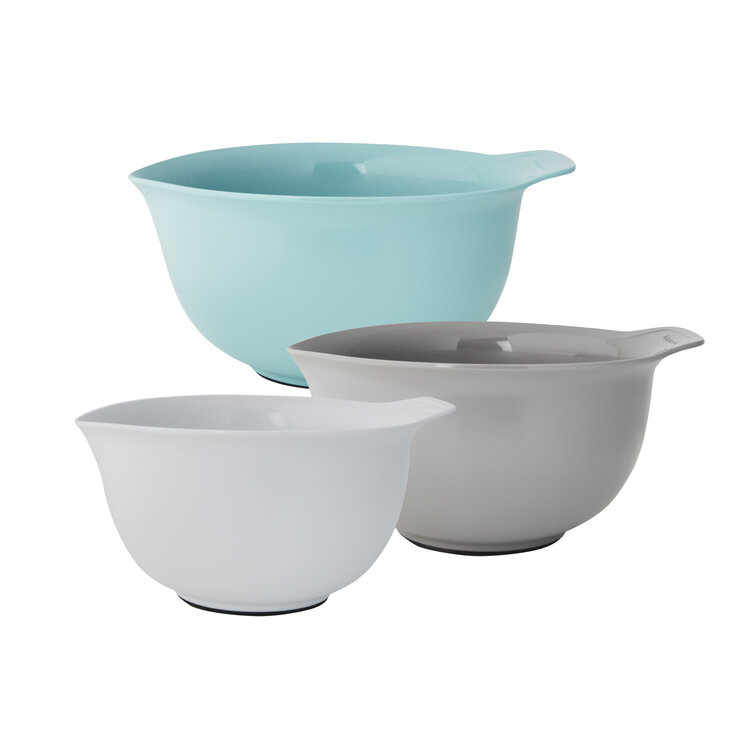 Kitchenaid Grey, Aqua, & White Mixing Bowls