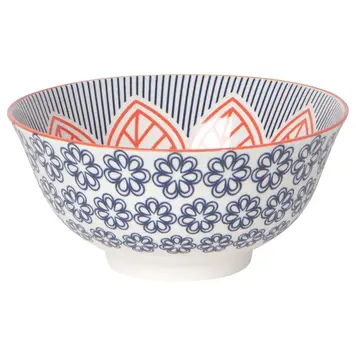 6” Red Floral Bowl