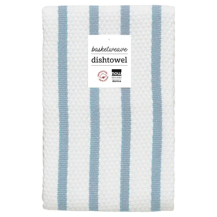 Slate Blue Basketweave Dishtowel