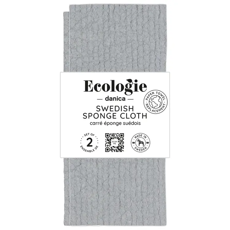 Grey Cellulose Dishcloths, set of 2