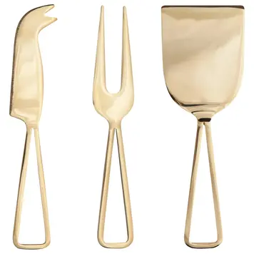 Gold Cheese Knives, set of 3