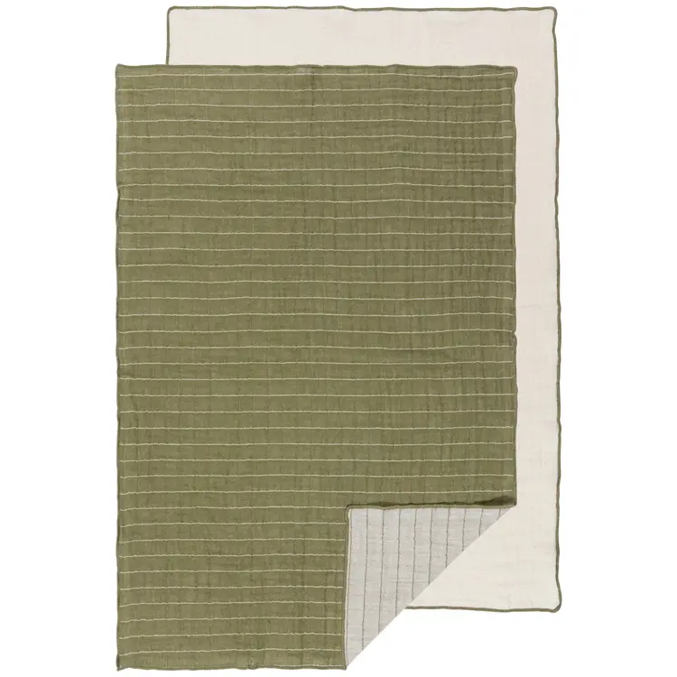 Olive Double Weave Dishtowels, set of 2